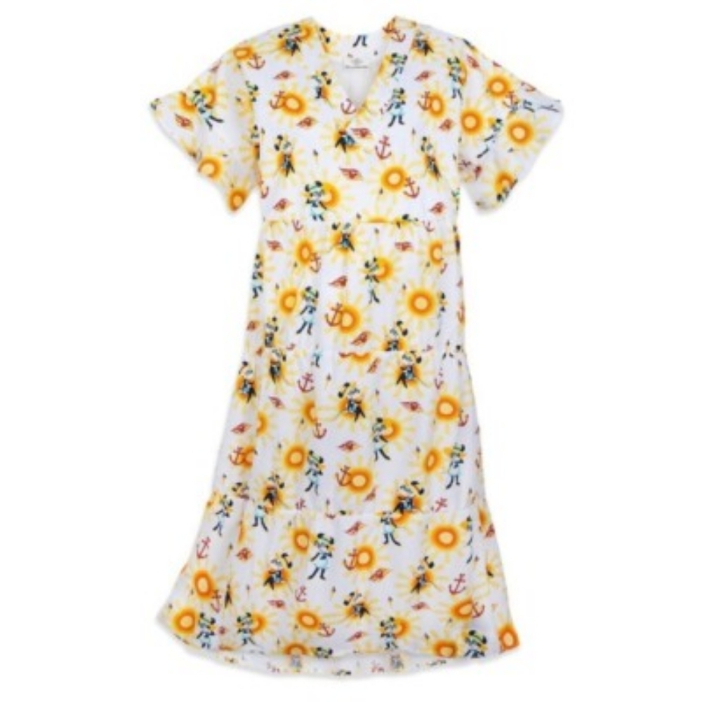 Disney Cruise Line Floral and Nautical Print Dress